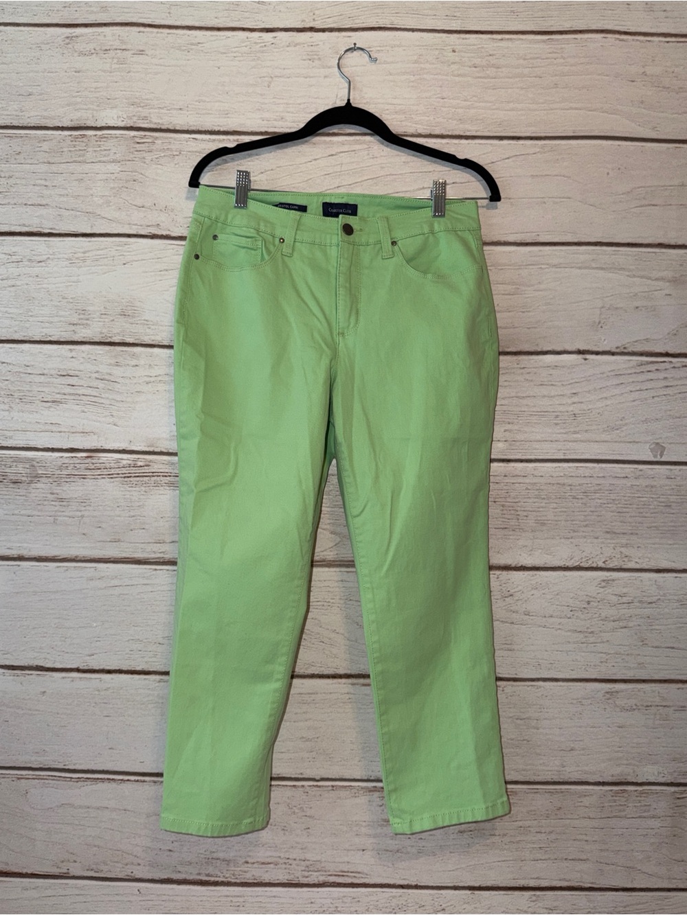 Charter Club Lime Green Straight-Leg Pants
